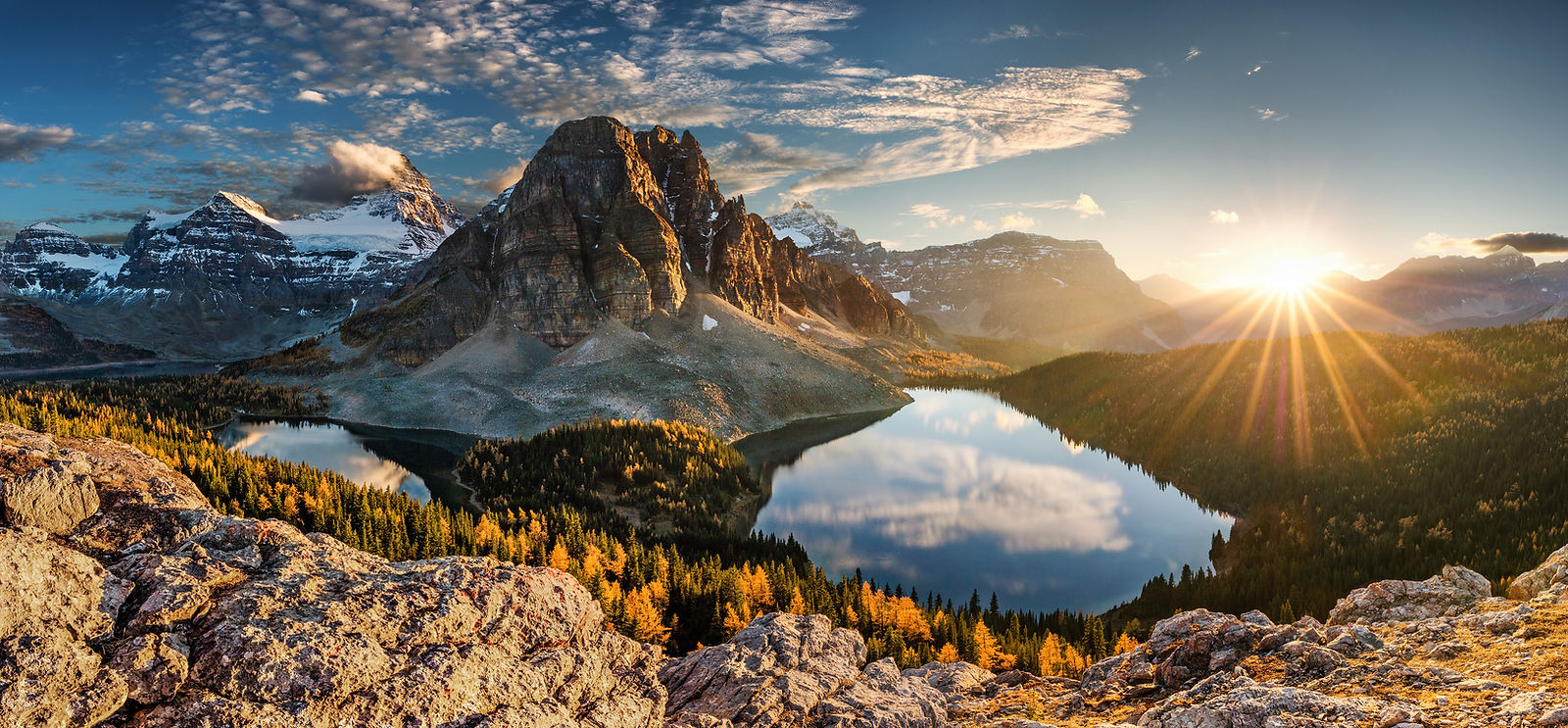 Mountains and lakes